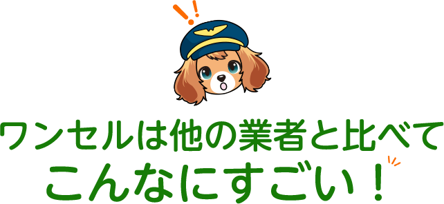 ワンセルは他の業者と比べてこんなにすごい！